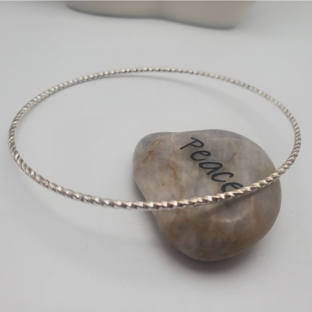‎Silver twist bracelet